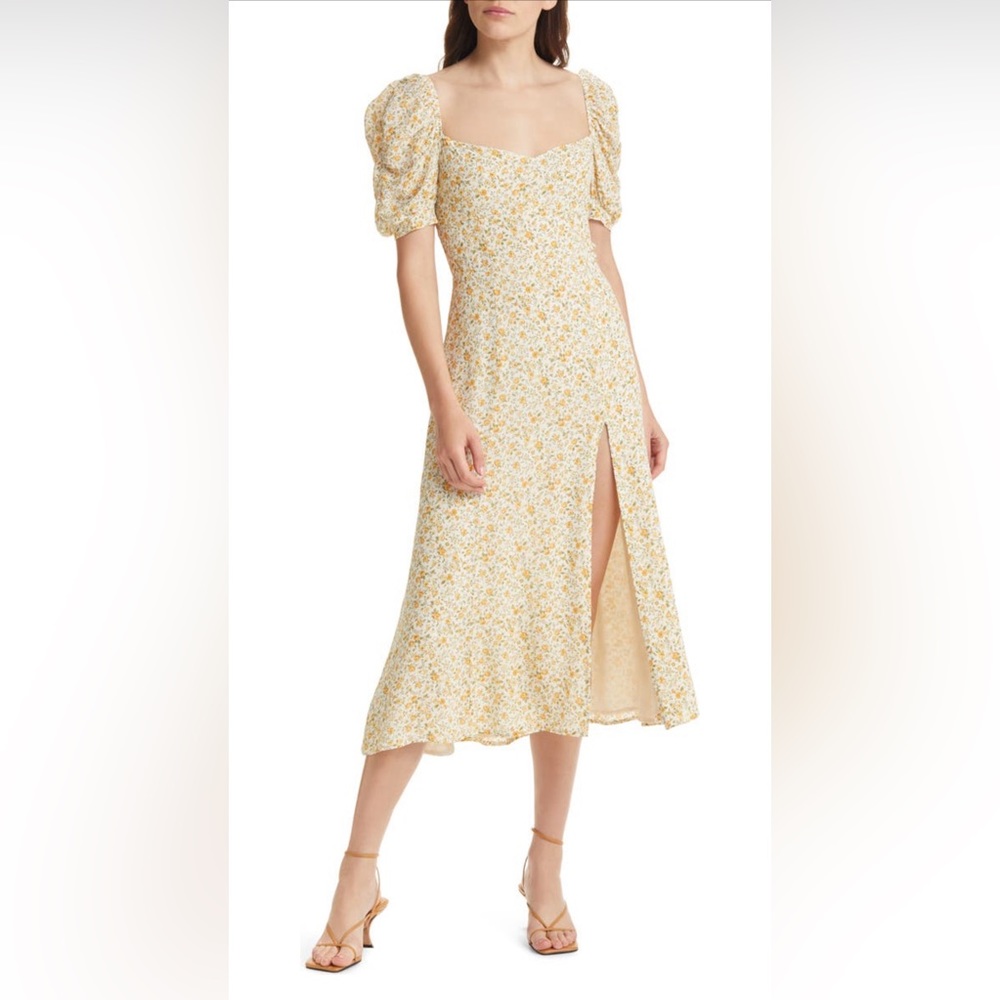 Reformation- Bandit Floral Print Midi Dress - NWT